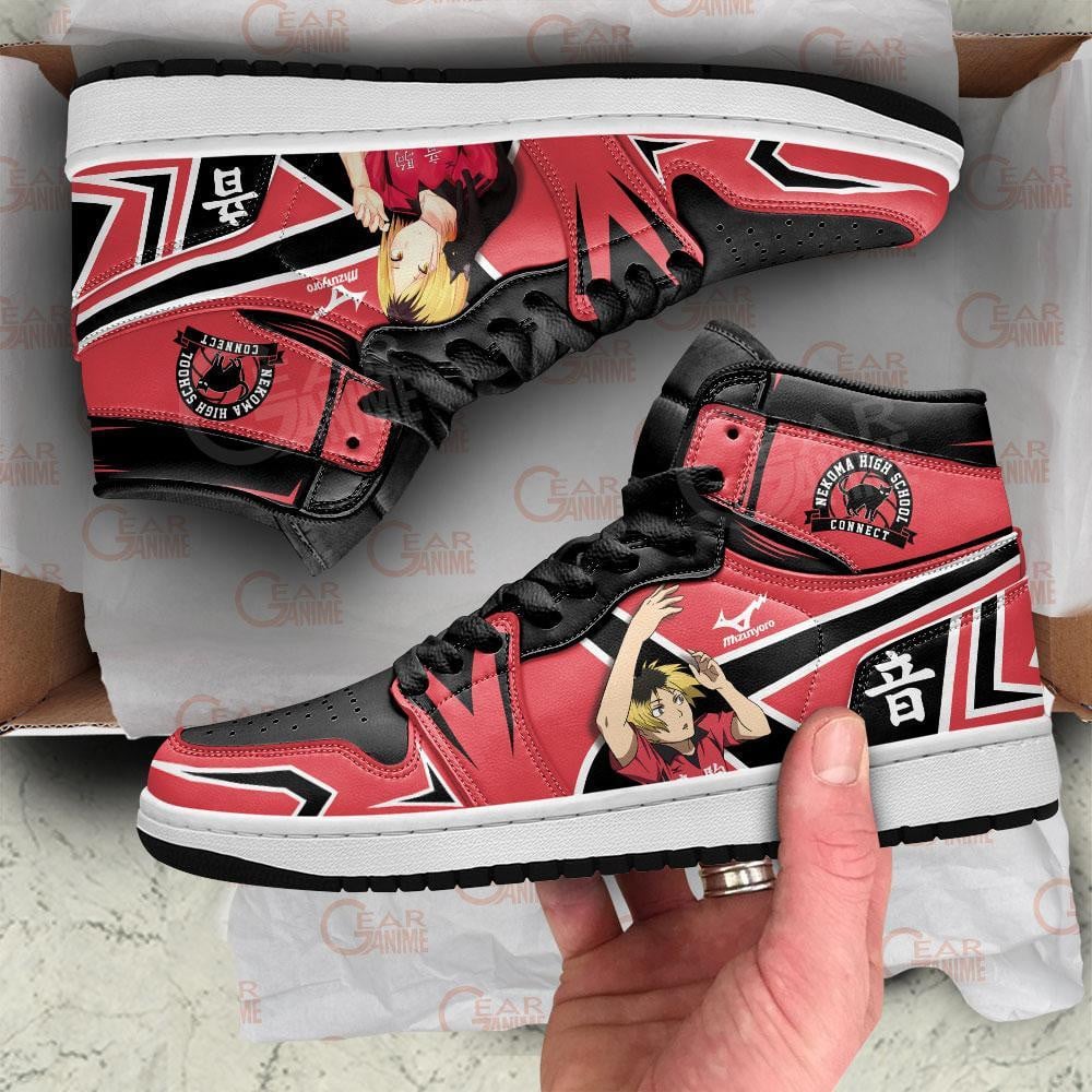 Nekoma Kenma Kozume JD1s Sneakers Haikyuu Anime Shoes, Air Jordan Hightop