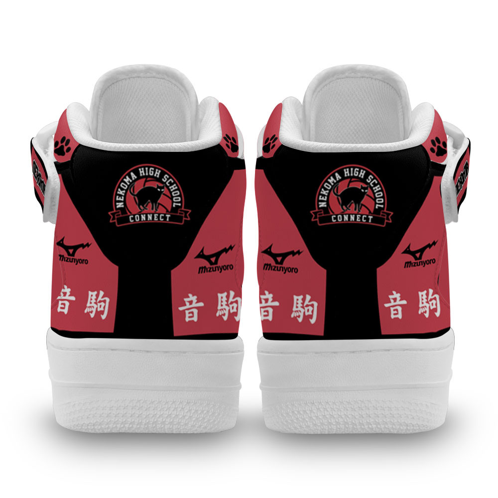 Nekoma Sneakers Air Mid Custom Haikyuu Anime Shoes