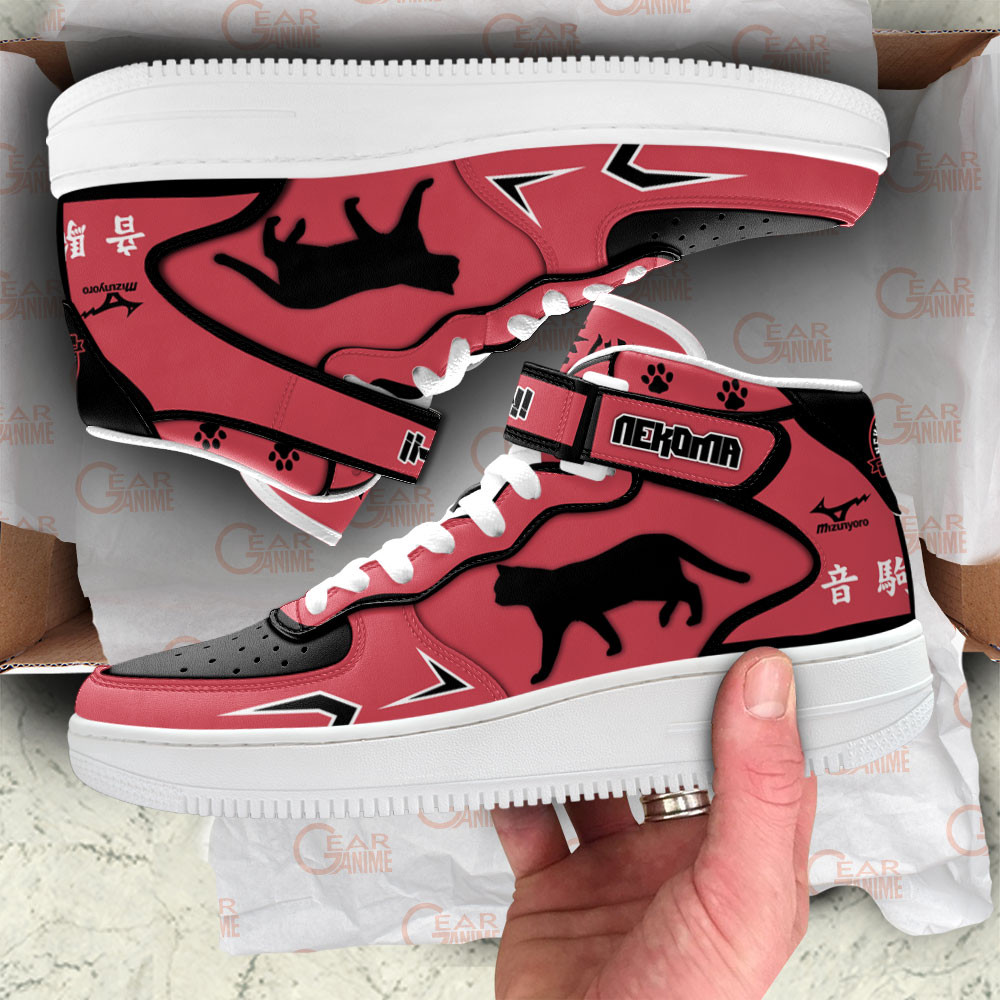 Nekoma Sneakers Air Mid Custom Haikyuu Anime Shoes