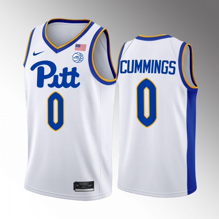 Nelly Cummings Pitt Panthers White Jersey 2022-23 College Home