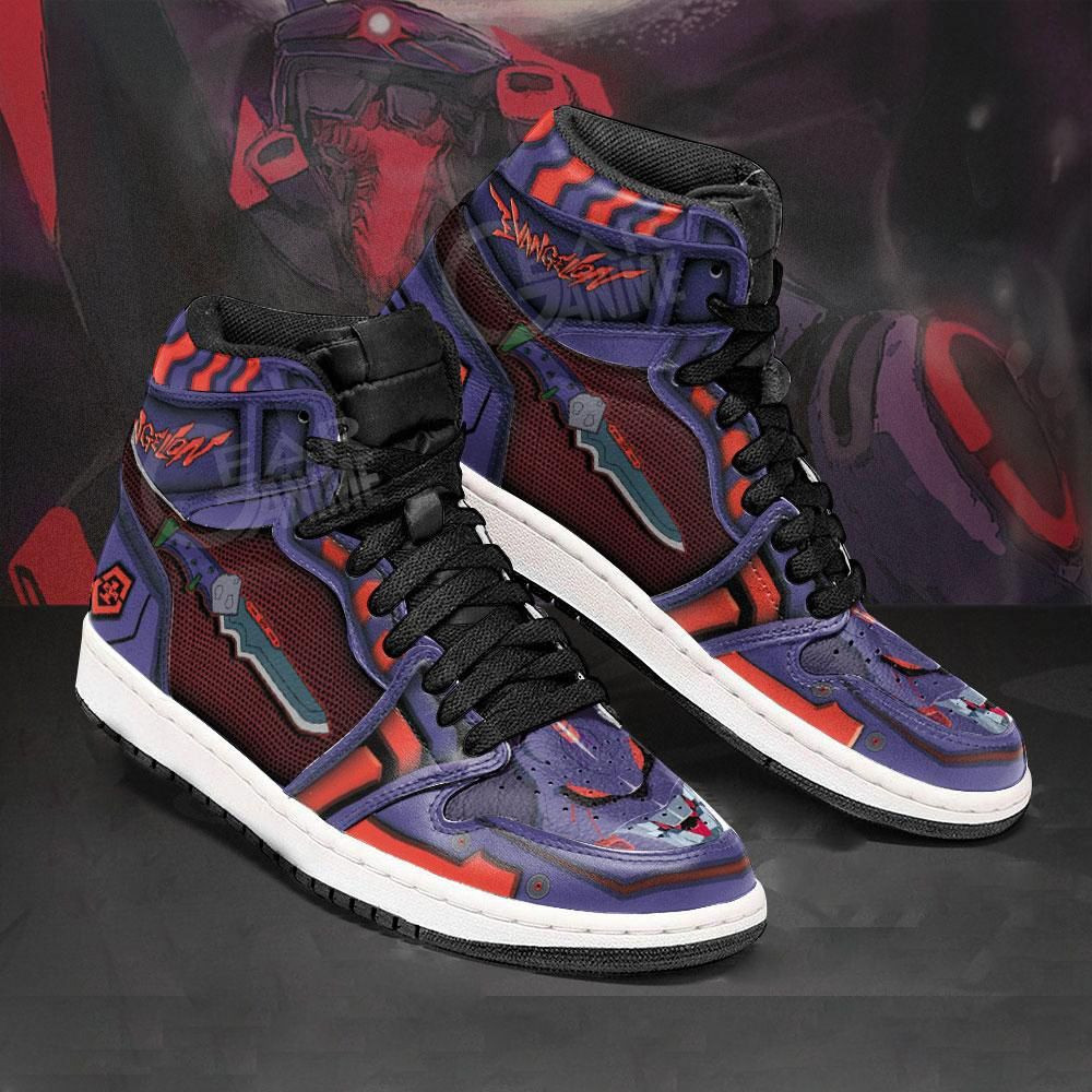 Neon Genesis Evangelion Unit-01 Anime 3 High Top Air Jordan Sneaker, Air Jordan Hightop