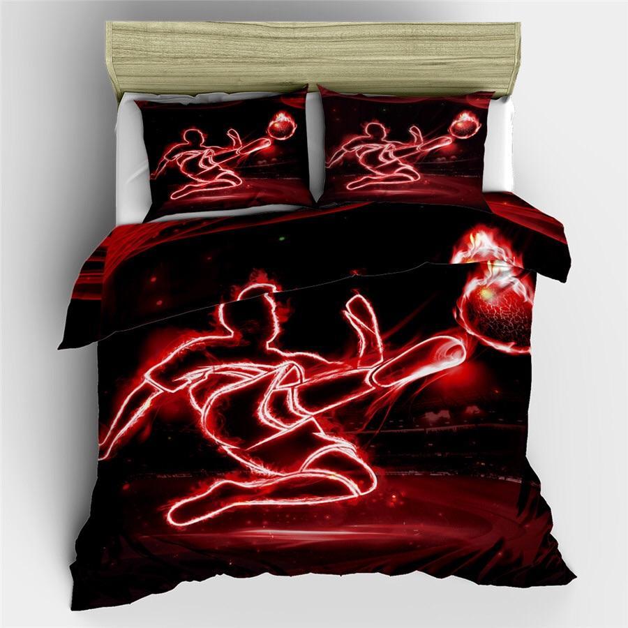 Neonoccer Player 3D Customized Duvet Cover Bedding Set