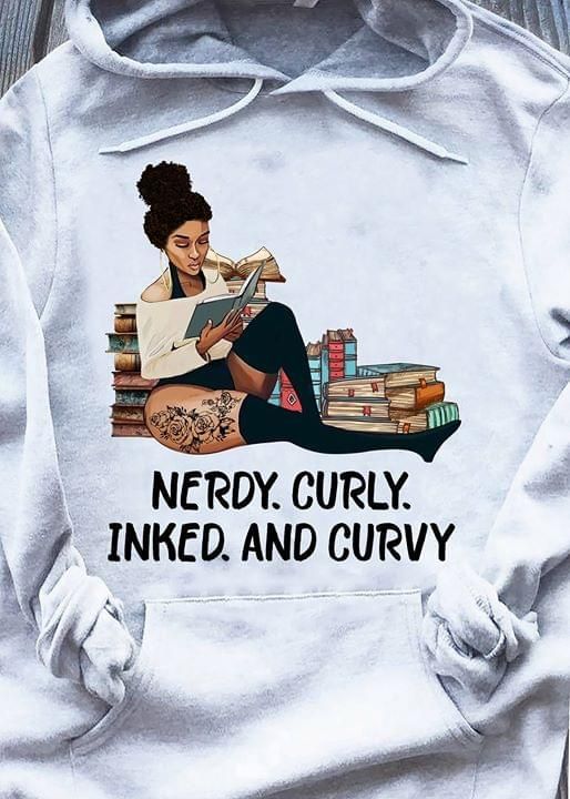 Nerdy curly inked and curvy Hoodie