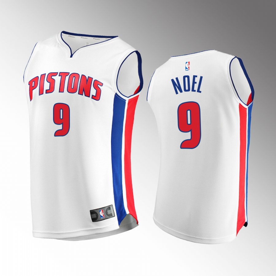 Nerlens Noel Pistons #9 White Jersey Fast Break 2022-23