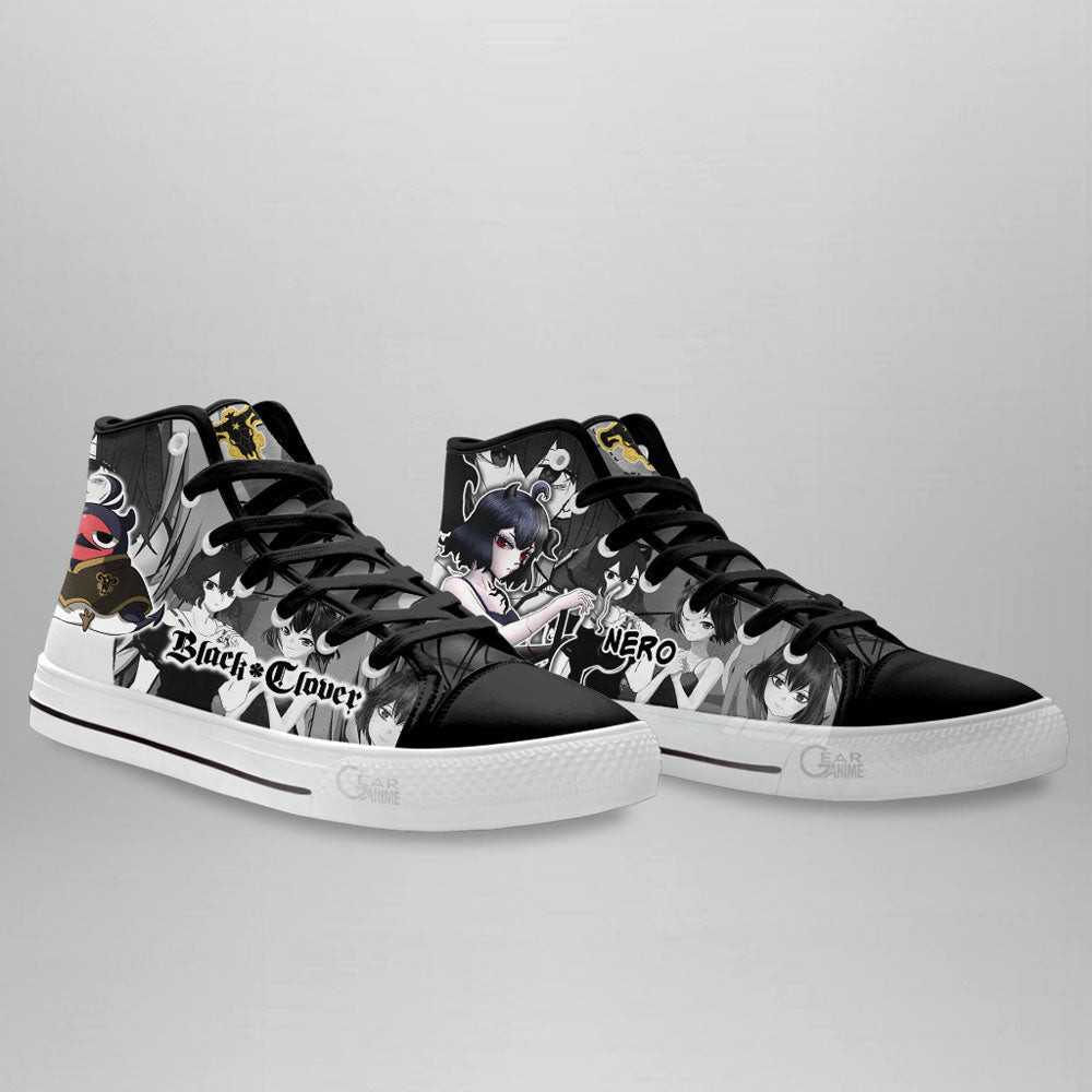 Nero High Top Shoes Custom Black Clover Anime Sneakers