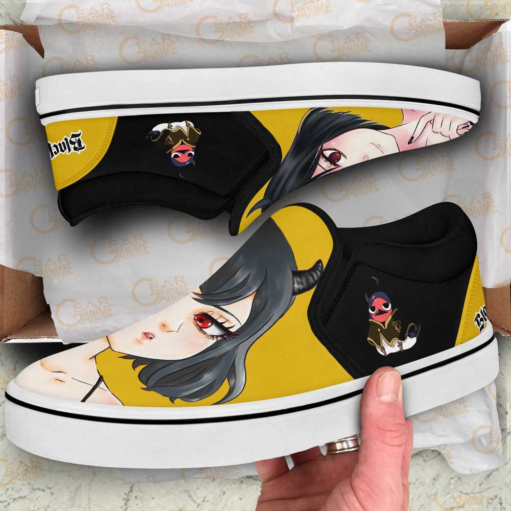 Nero Slip-On Shoes Canvas Custom Anime Black Clover Shoes