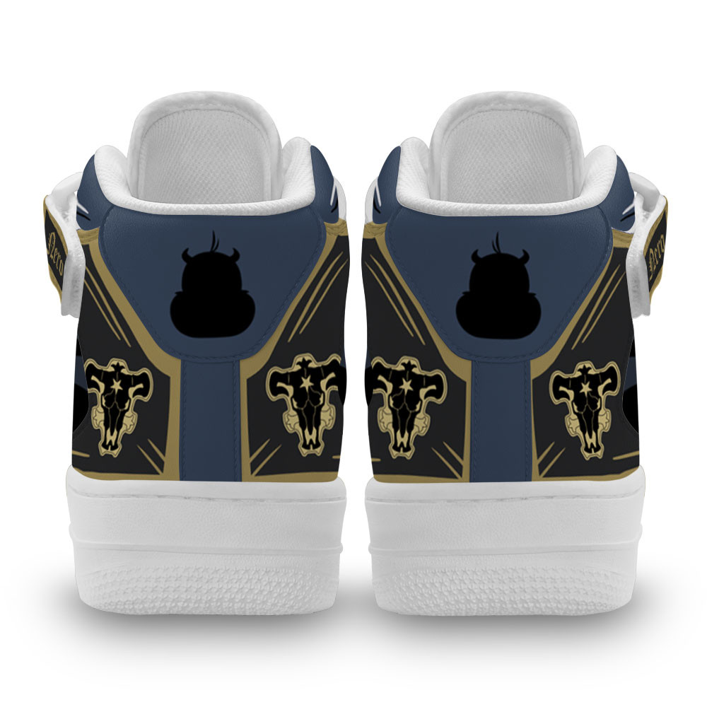 Nero Sneakers Air Mid Custom Black Clover Anime Shoes