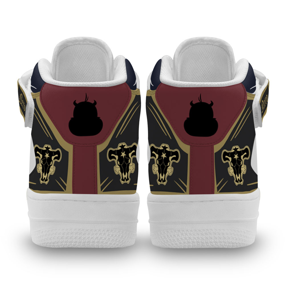 Nero Sneakers Air Mid Custom Black Clover Anime Shoes