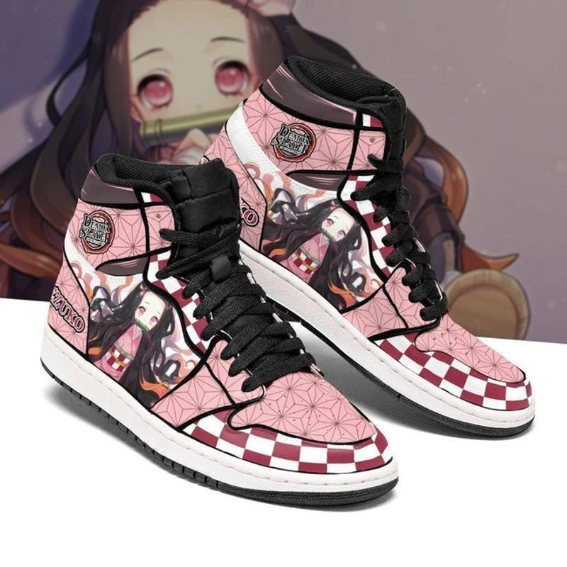 Neruko Demon Slayer Kimetsu no Yaiba High Top Air Jordan Sneaker, Air Jordan Hightop