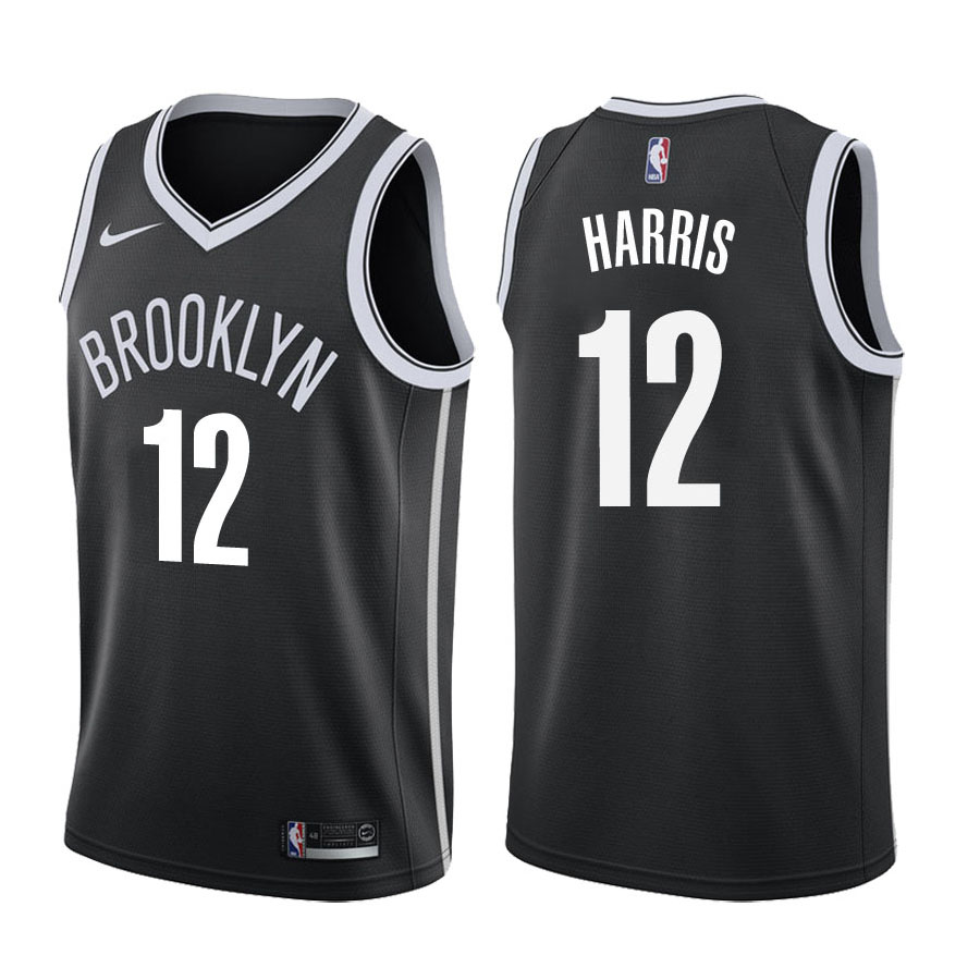 Nets Male Joe Harris #12 Icon Black Jersey