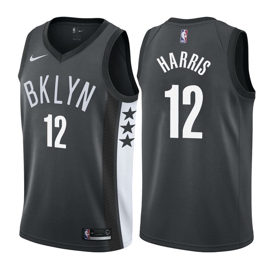 Nets Male Joe Harris #12 Statement Black Jersey