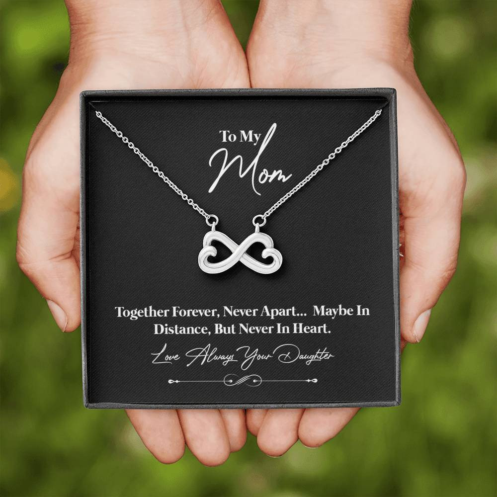 Never Apart Love Always Infinity Heart Necklace Gift For Mom