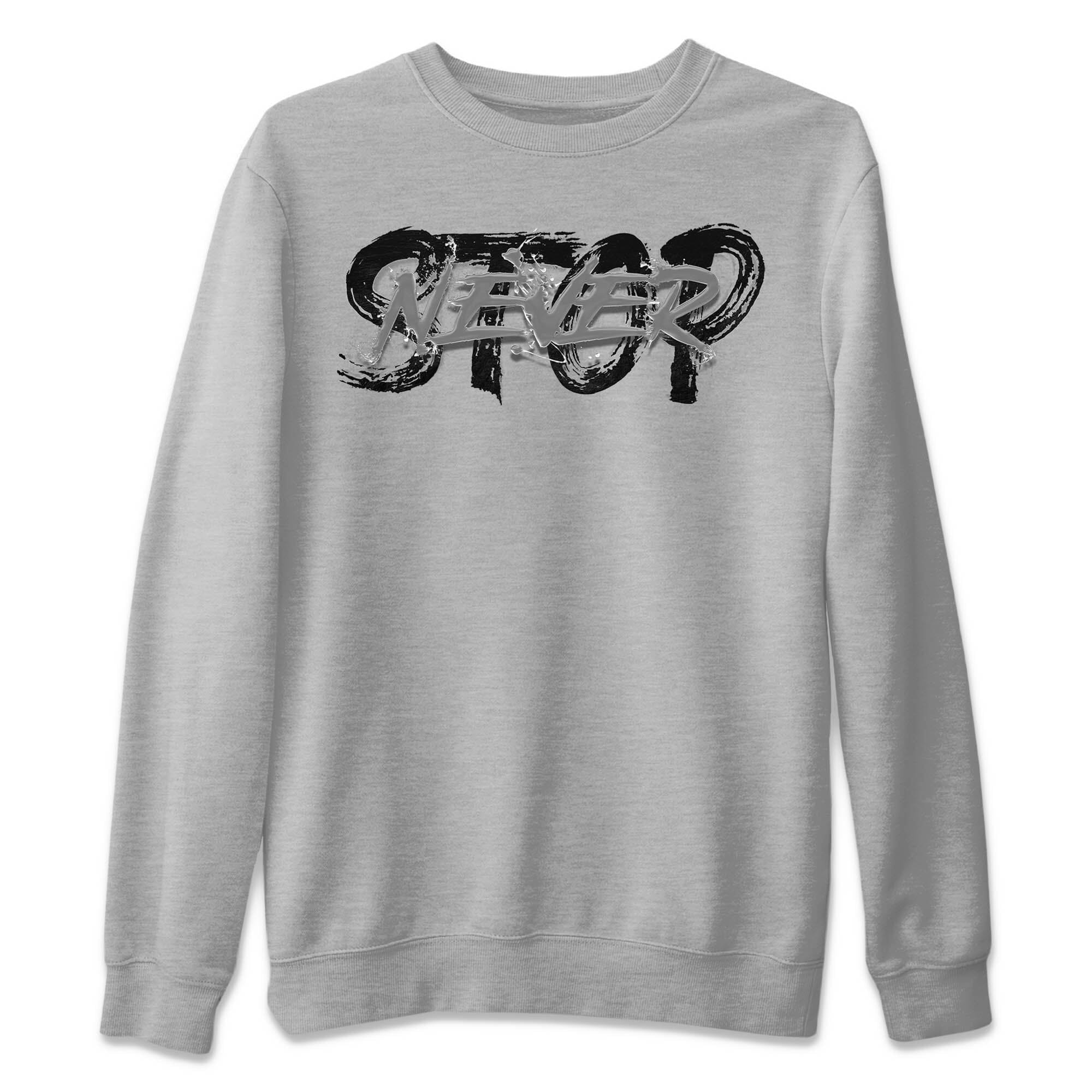Never Stop Unisex Sweater – Air Jordan 6 Chrome, Sneakers Matching Sweater