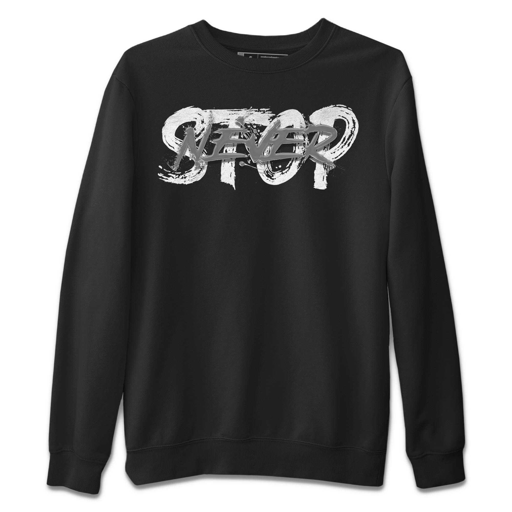 Never Stop Unisex Sweater – Air Jordan 6 Chrome, Sneakers Matching Sweater
