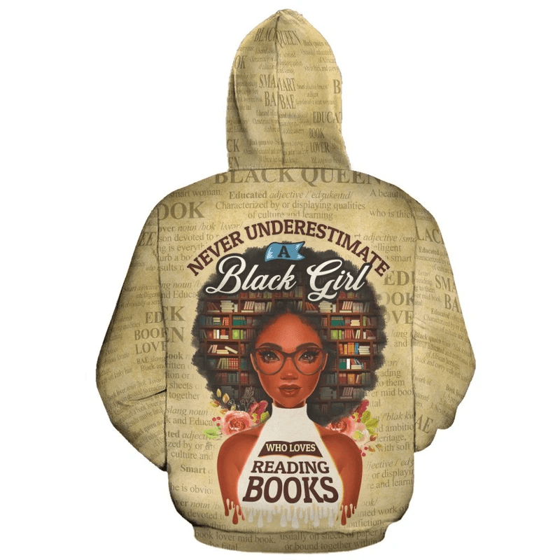 Never Underestimate A Book Lover Aop Hoodie