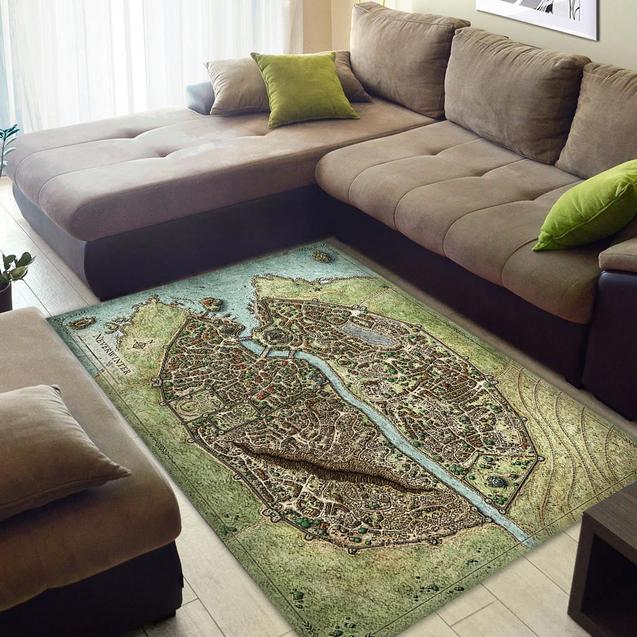 Neverwinter Map Area Rectangle Rug