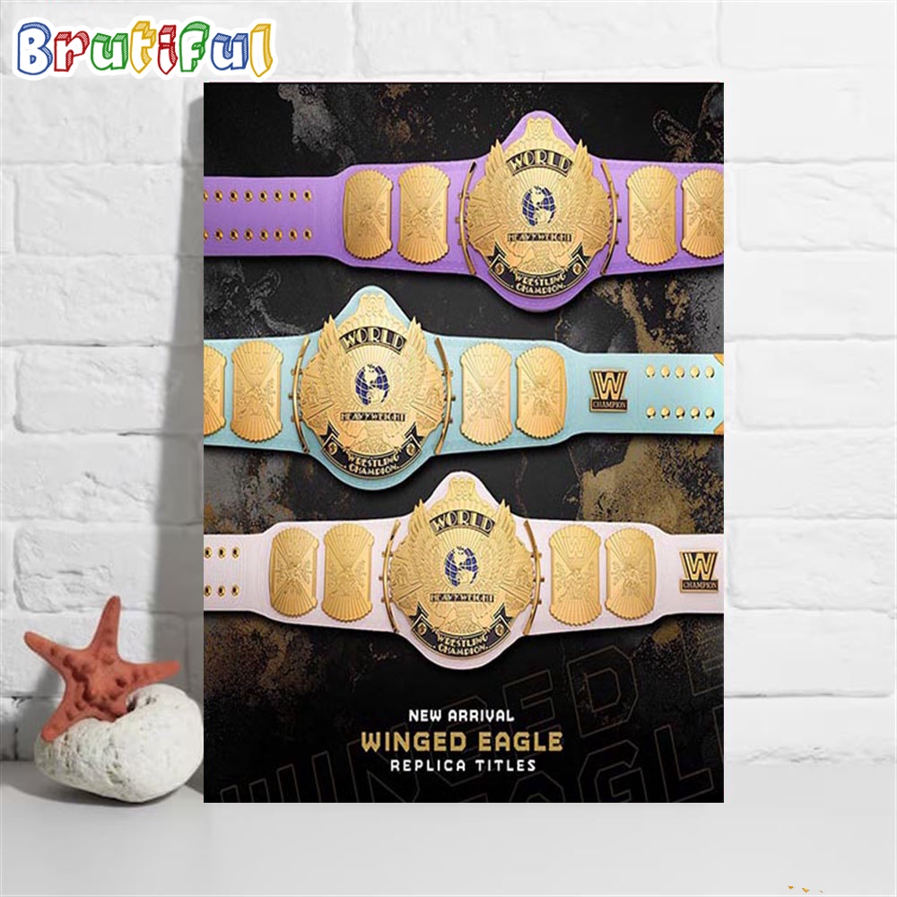 New Arrival Winged Eagle Replica Titles Of WWE Wall Art Poster Canvas