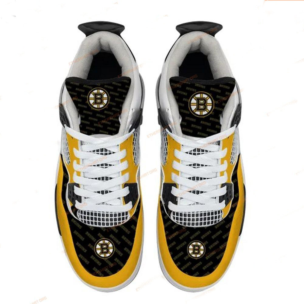 NEW Boston Bruins Air Jordan 4 Shoes