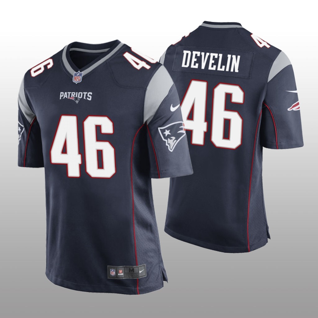 New England Patriots #46 Navy Men's James Develin Game Jersey