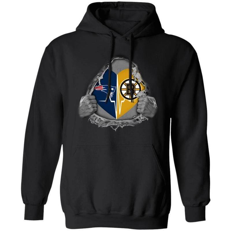 New England Patriots And Boston Bruins In My Heart Hoodie For Fans