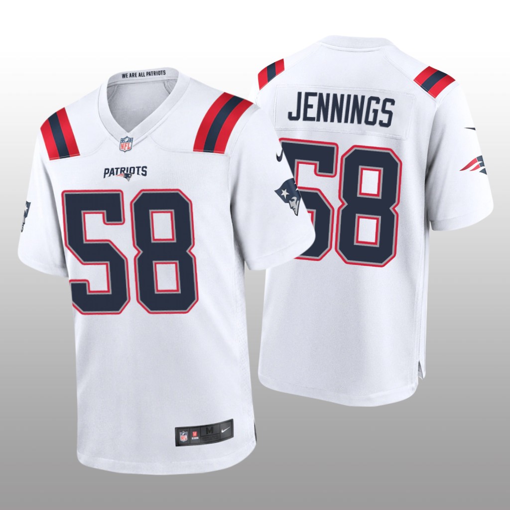 New England Patriots Anfernee Jennings White Jersey Game - Men's