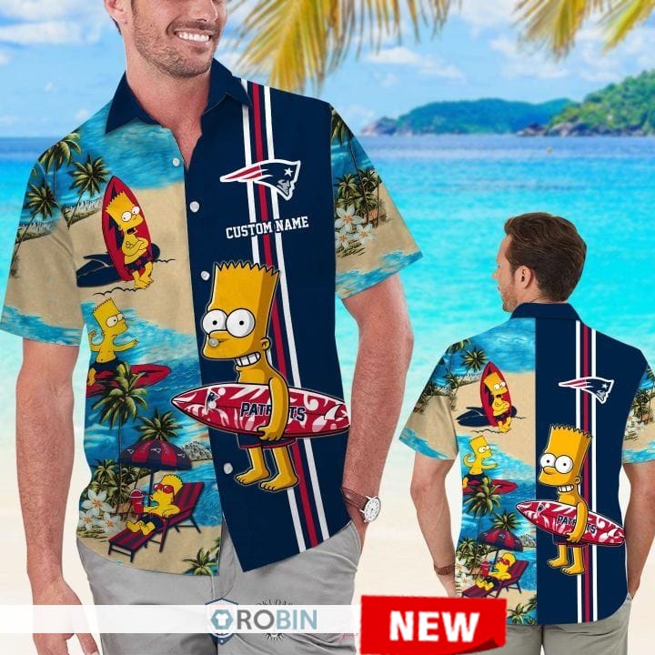 New England Patriots Bart Simpson Hawaiian Shirt