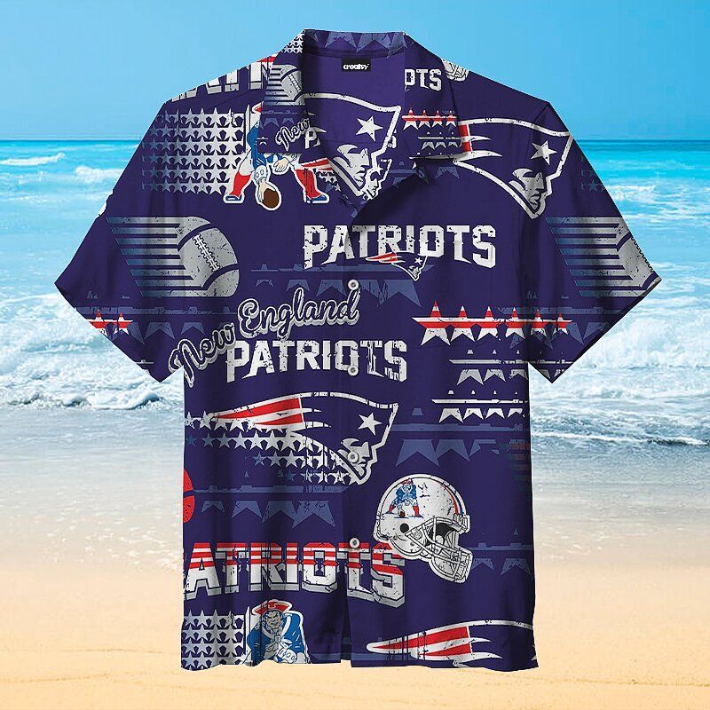 New England Patriots Blue NFL – Premium Hawaiian Shirt – Gift For Sports Lovers