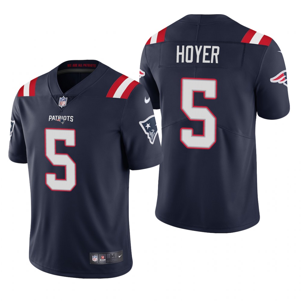 New England Patriots Brian Hoyer Navy Jersey Vapor Limited - Men's