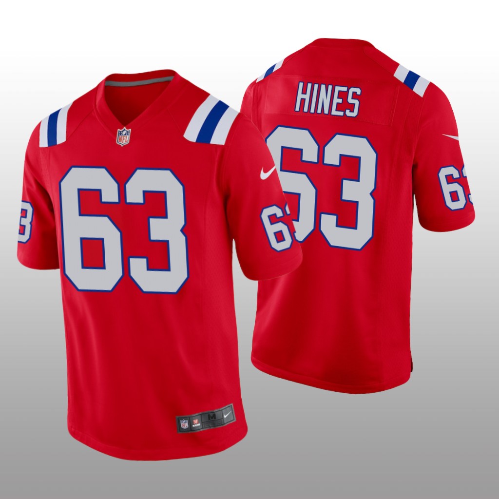 New England Patriots Chasen Hines Red Jersey Alternate Game - Men's