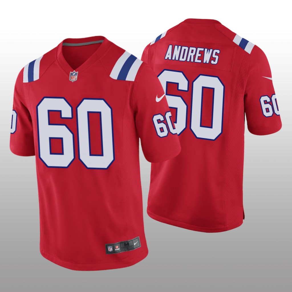 New England Patriots David Andrews Red Jersey Game - Men's