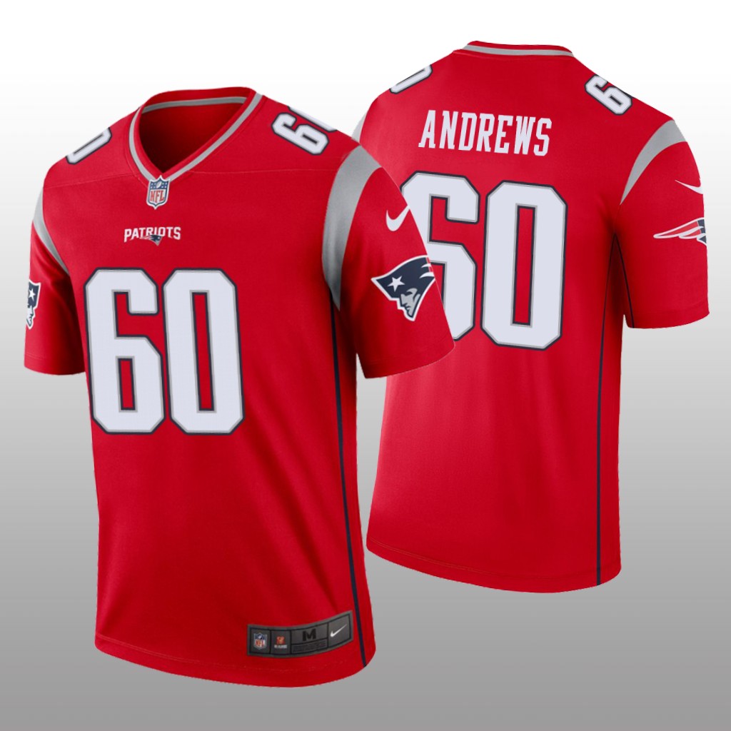 New England Patriots David Andrews Red Jersey Inverted Legend - Men's
