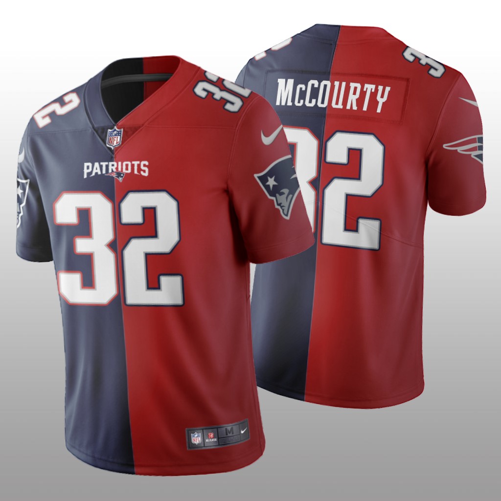 New England Patriots Devin McCourty Navy Red Vapor Limited Split Jersey Two Tone - Men's