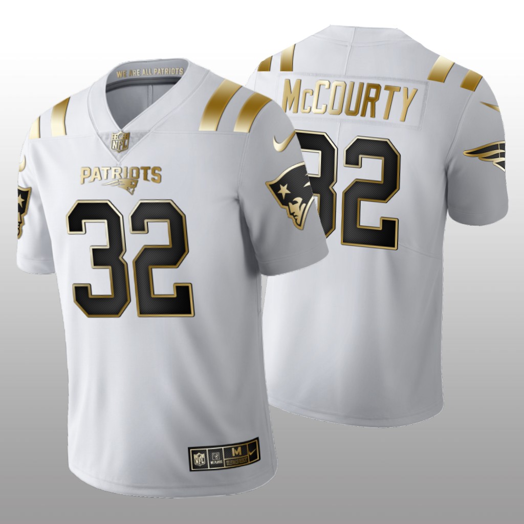 New England Patriots Devin McCourty White Jersey Golden Limited Men's