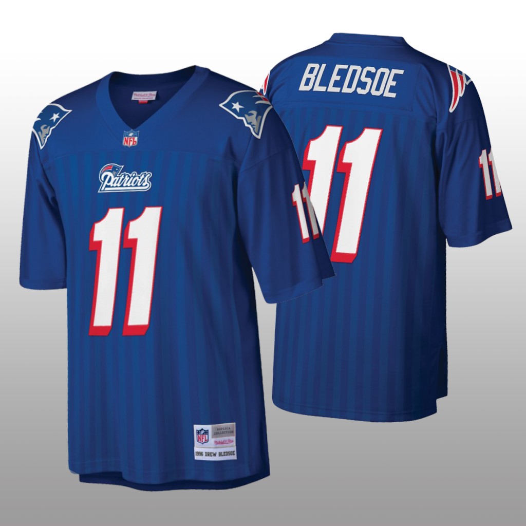 New England Patriots Drew Bledsoe Royal Legacy Jersey - Men's