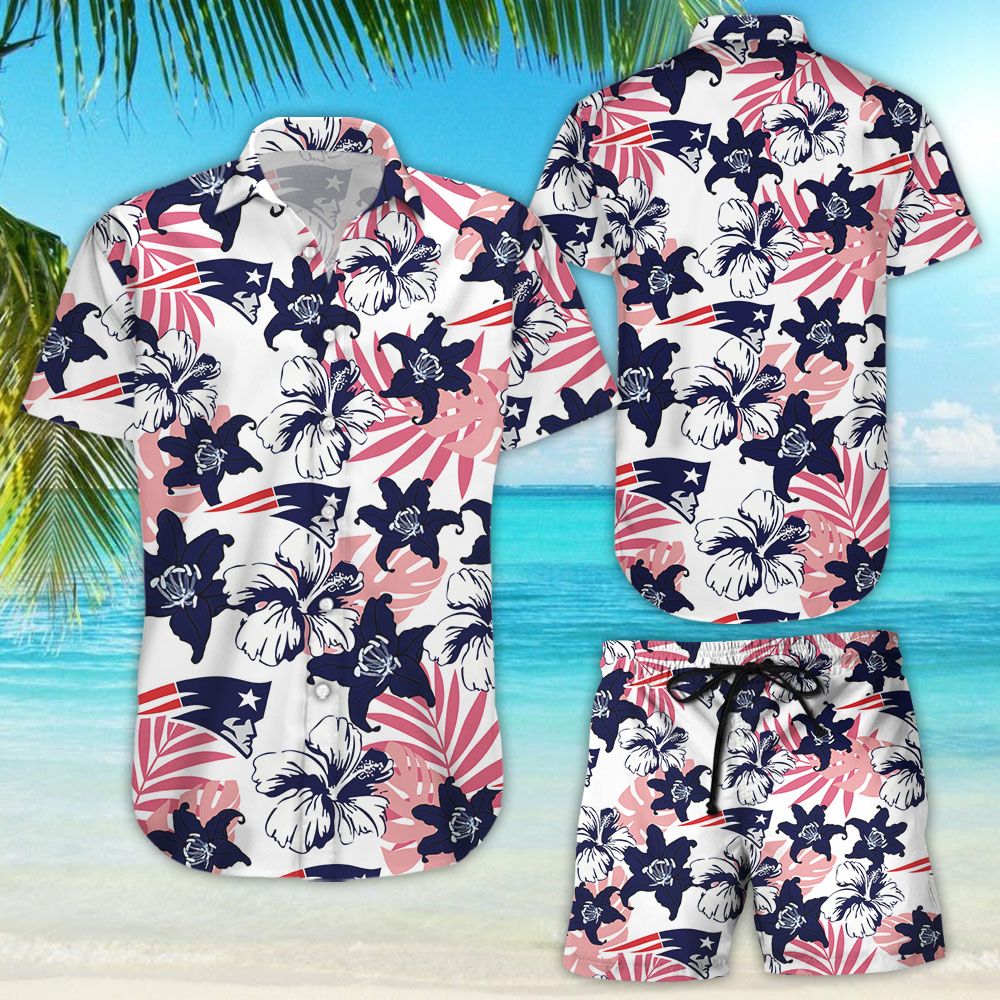 New England Patriots Hawaiian Button-Up Shirt