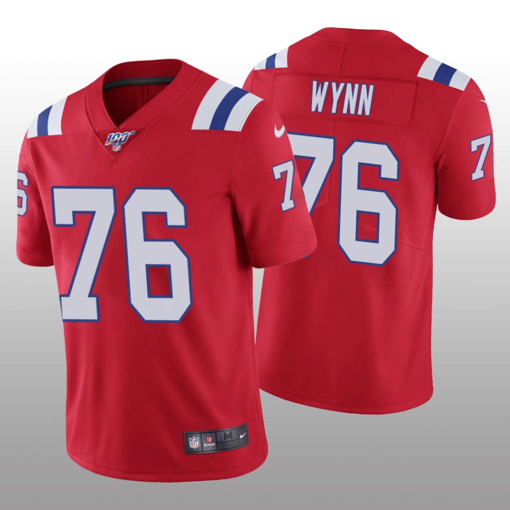 New England Patriots Isaiah Wynn Red Vapor Limited Jersey 100th Season - Men's
