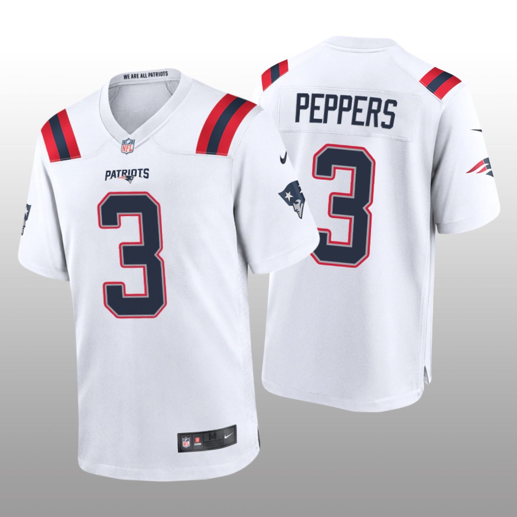 New England Patriots Jabrill Peppers White Jersey Game - Men's