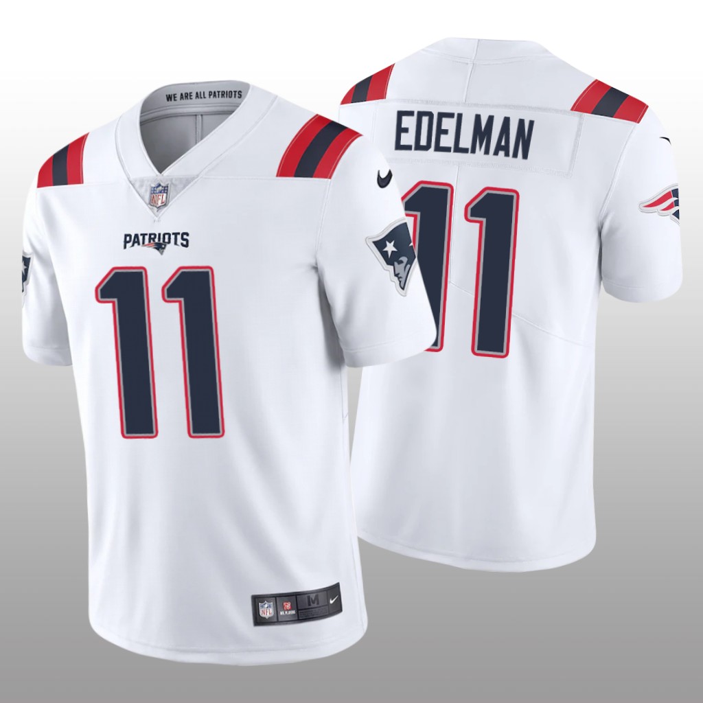 New England Patriots Julian Edelman White Jersey 2020 Vapor Limited - Men's
