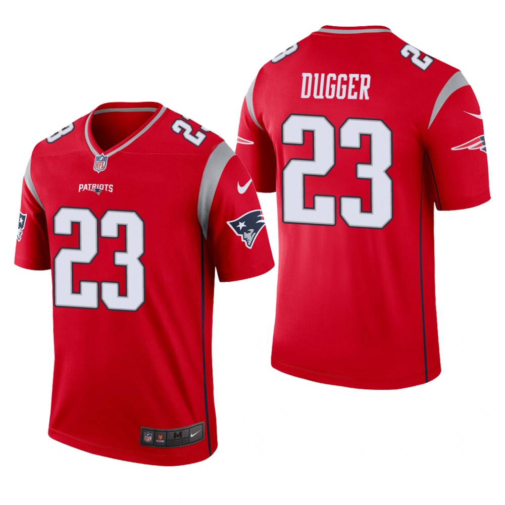 New England Patriots Kyle Dugger Red Jersey Inverted Legend - Men's