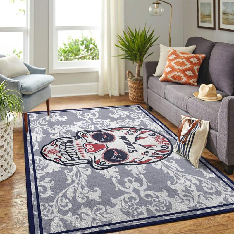 New England Patriots Living Room Area Rectangle Rug