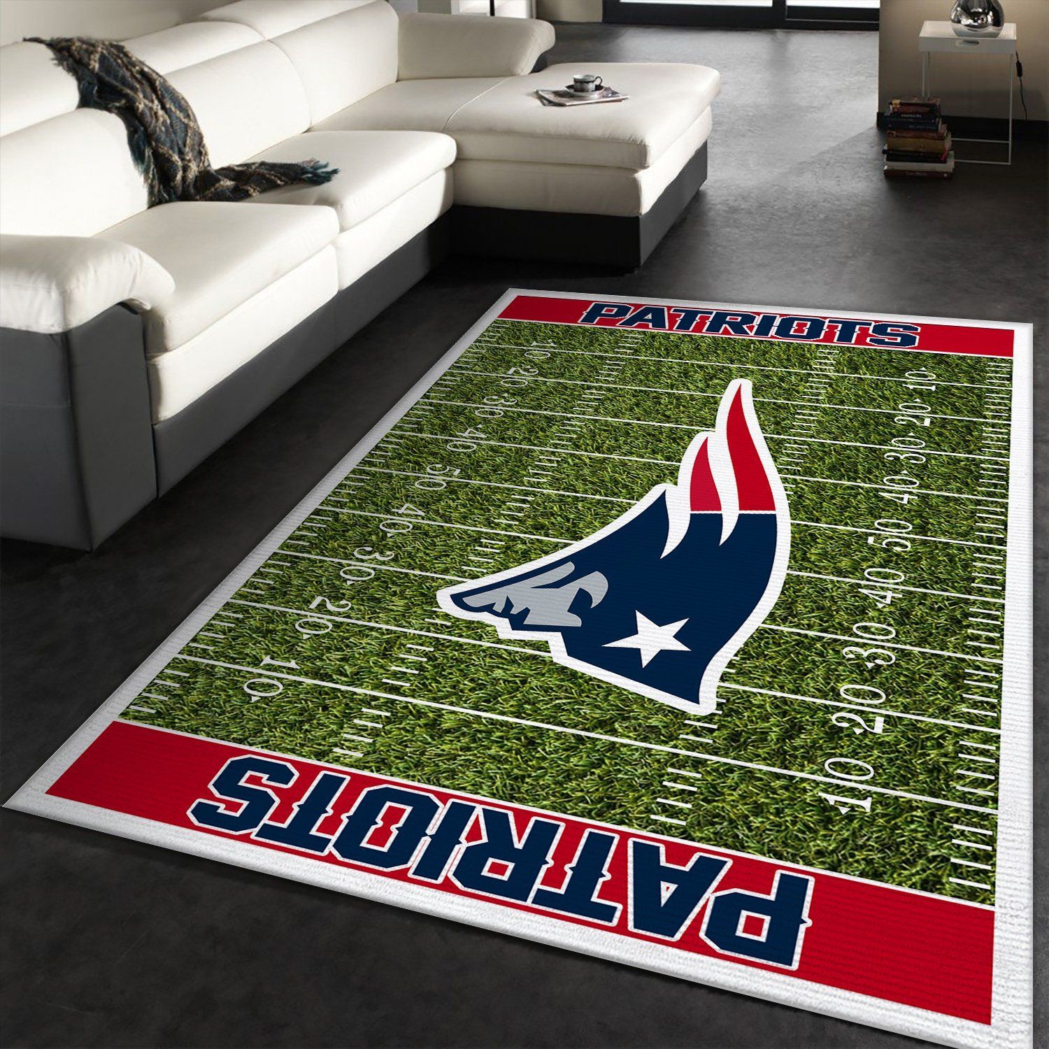 New England Patriots Logo Rectangle Rug – Custom Size And Printing