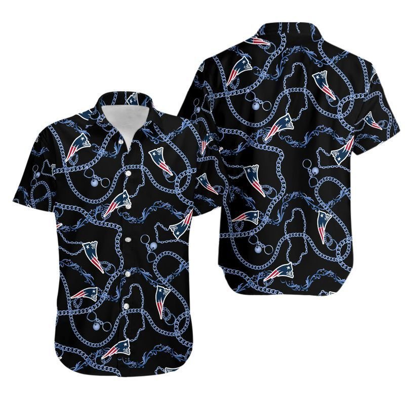 New England Patriots Many Logo Hawaiian Shirt
