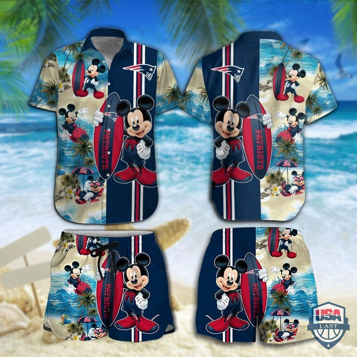 New England Patriots Mickey Mouse Hawaiian Shirt