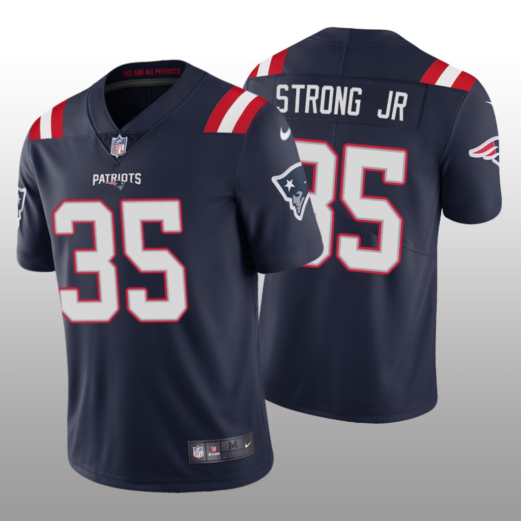New England Patriots Pierre Strong Jr. Navy Jersey Vapor Limited Vapor Limited - Men's