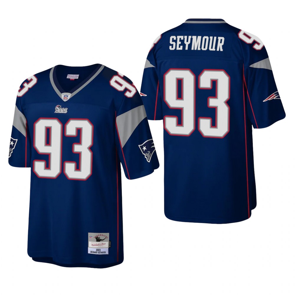 New England Patriots Richard Seymour Navy Retired Player 2003 Legacy - Men's