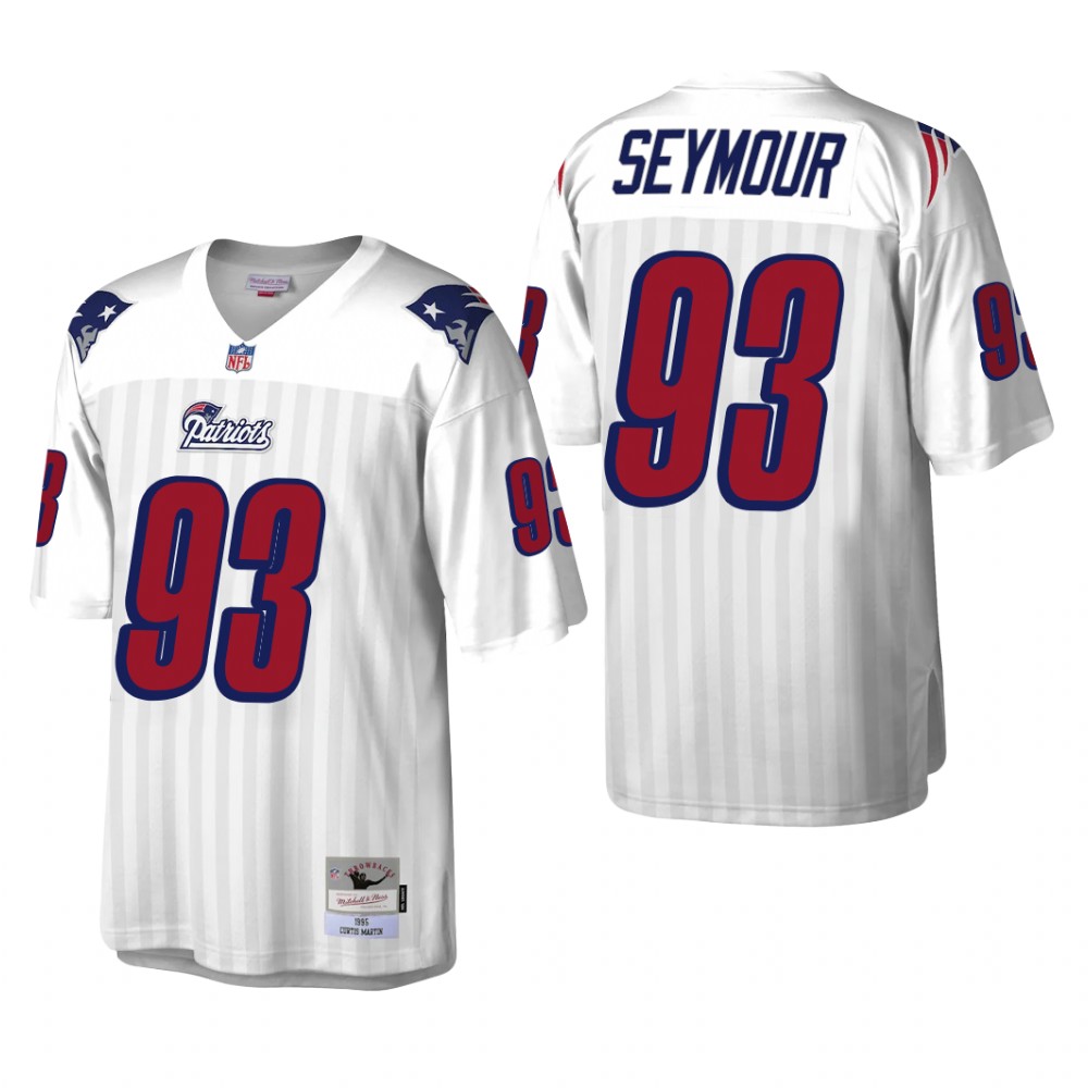 New England Patriots Richard Seymour White Retired Player 1995 Legacy - Men's