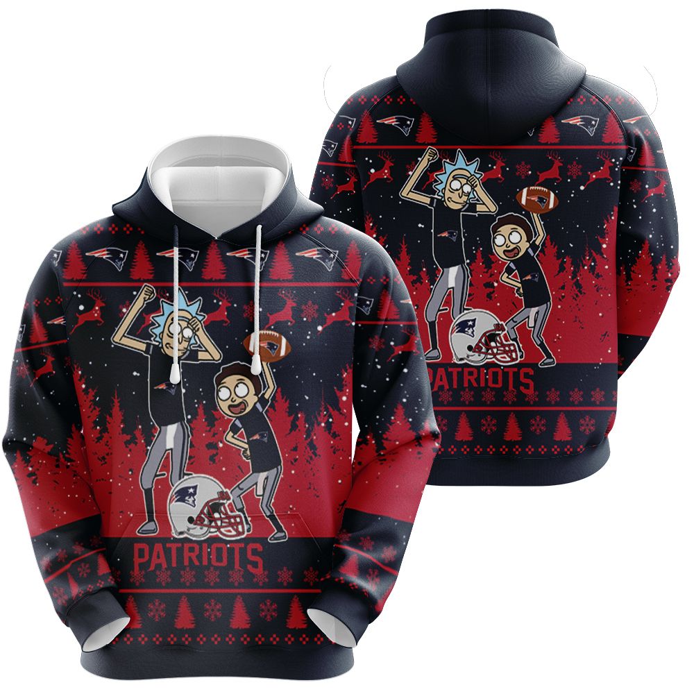 New England Patriots Rick And Morty Dance Christmas Hoodie