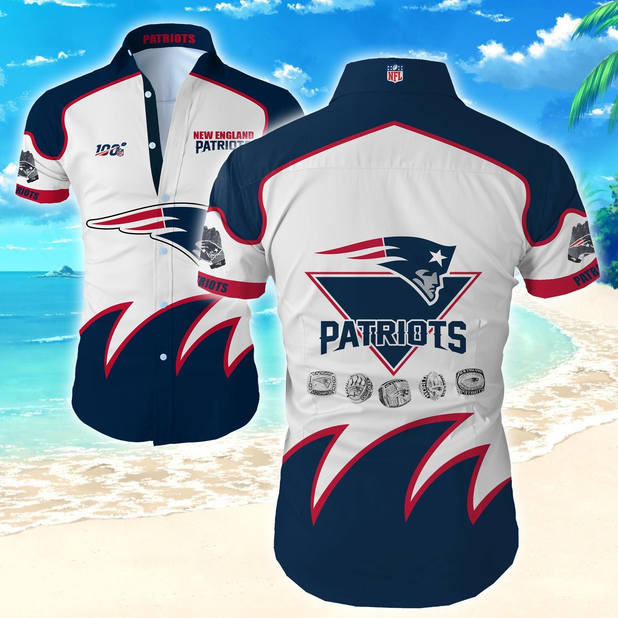 New England Patriots Rings Champions Hawaiian Shirt