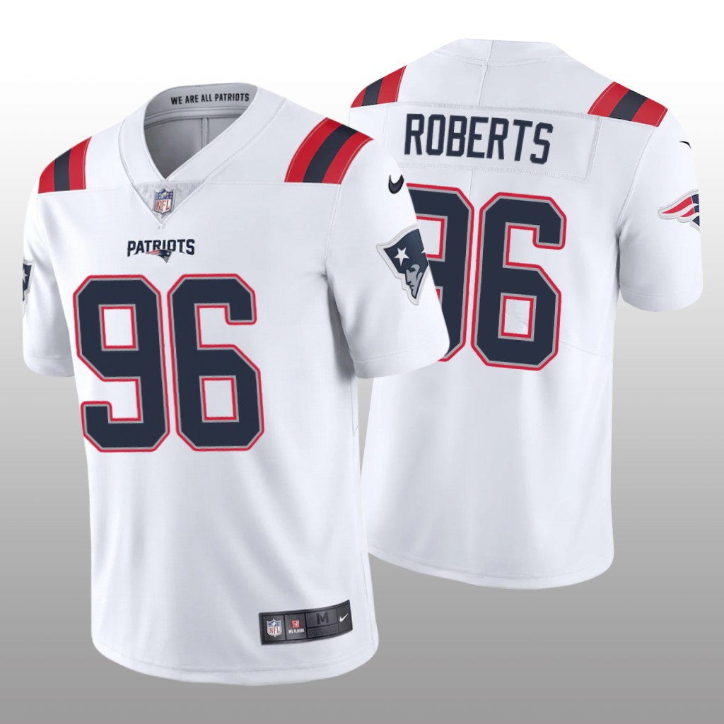 New England Patriots Sam Roberts White Jersey Vapor Limited - Men's