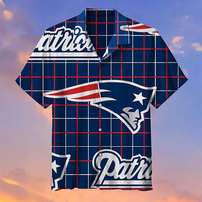 New England Patriots Striped NFL – Premium Hawaiian Shirt – Gift For Sports Lovers